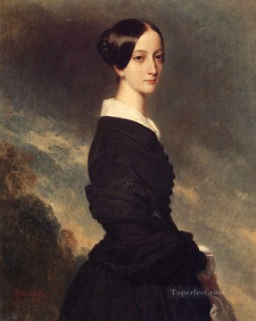 フランツ・クサヴァー・ウィンターハルター Painting - フランソワーズ・カロリーヌ・ゴンザグ プリンセス・ド・ジョインヴィル 1844 年 王族の肖像画 フランツ・クサーヴァー・ウィンターハルター